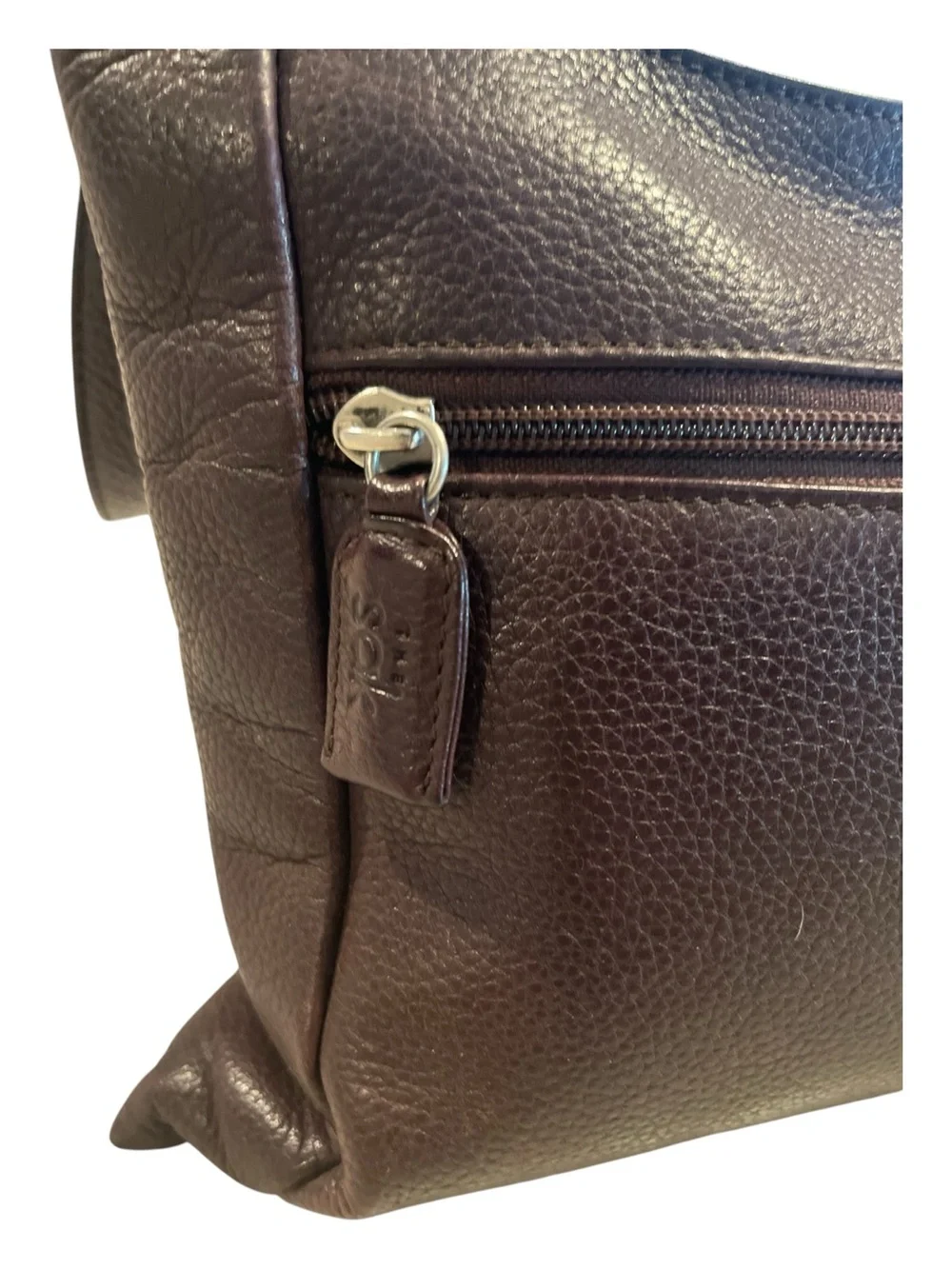 The Sak Brown Pebbled Leather Hobo Bag Shoulder Purse Vintage